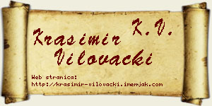 Krasimir Vilovački vizit kartica